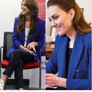 Zara Royal Blue Double-Breasted Blazer